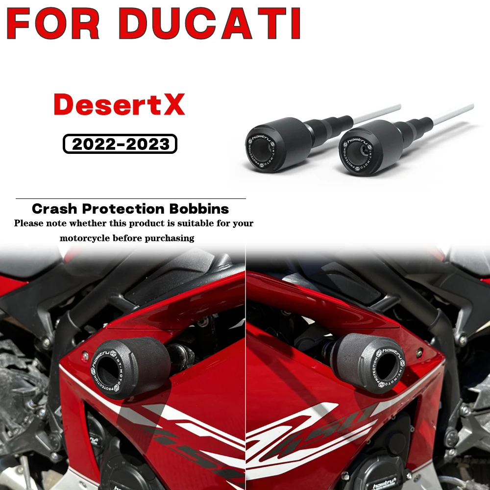 

For DUCATI DesertX 2022-2023 Motorcycle Frame Crash Protection Sliders Falling Protector Kit Engine Protect Bobbins