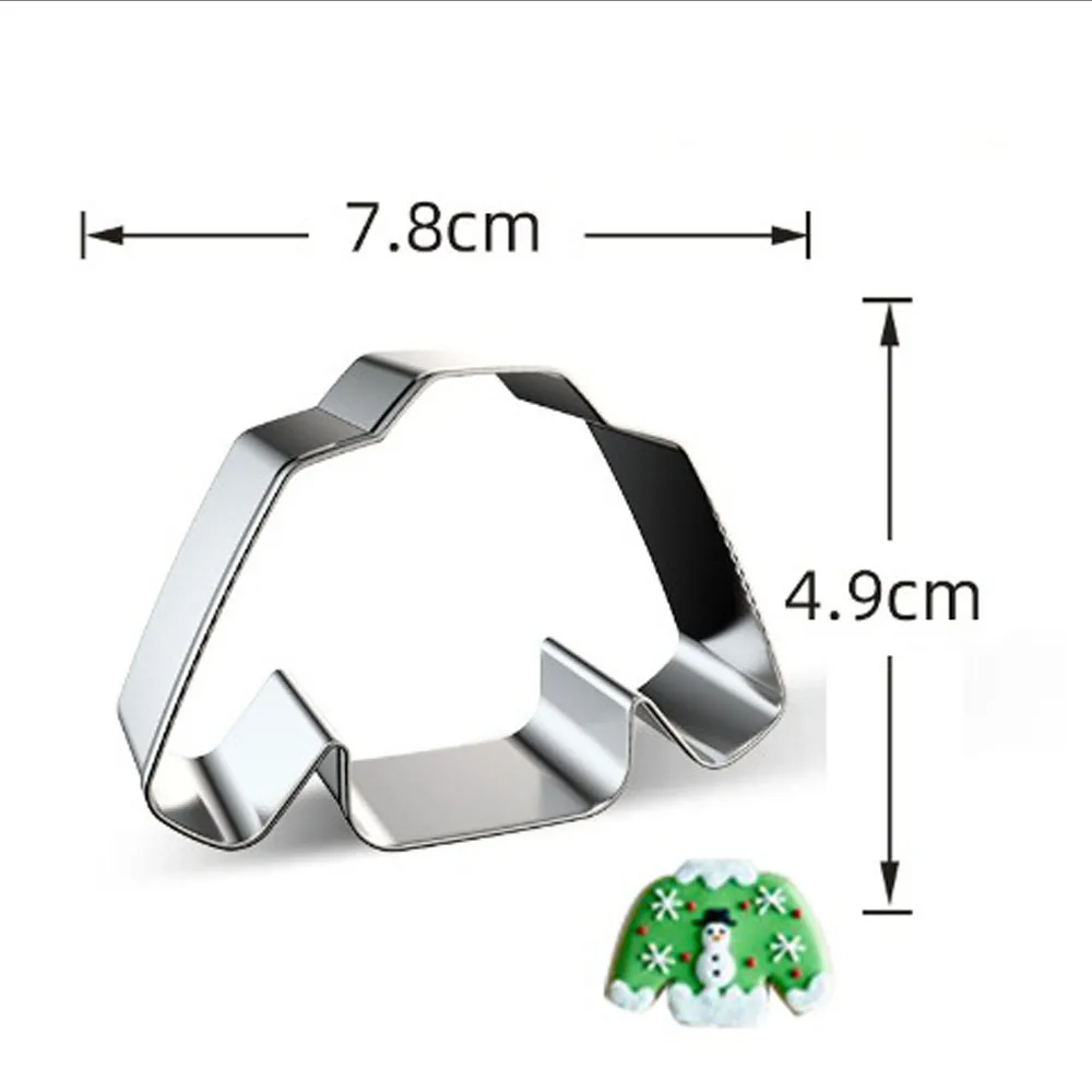 

1pcs patisserie reposteria Christmas Sweater Xmas Stainless Steel Cookie Cutter Fondant Cake Decor Tools Metal Biscuit Mould