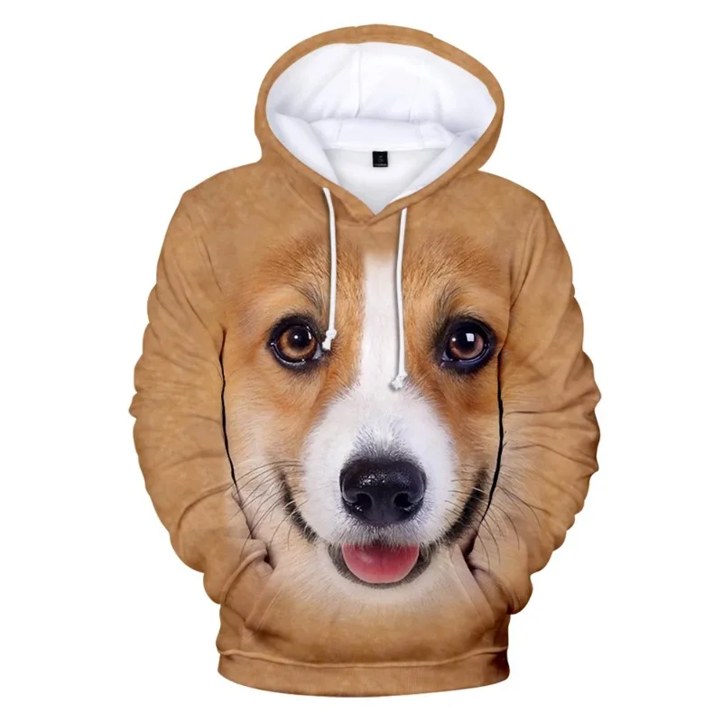 

2025 New Casual Printed Animal Dog Monkey Elephant 3D Hoodie Men's and Women's Harajuku Sportswear Fashion Pullover