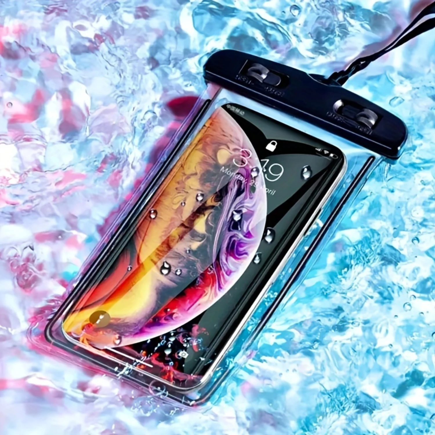 

"Glow-In-Dark" Waterproof Phone Pouch, Fluorescence Water-resistant Lightweight Dry Bag For Iphone15/14/13/12/11 Plus/Pro/ProMax