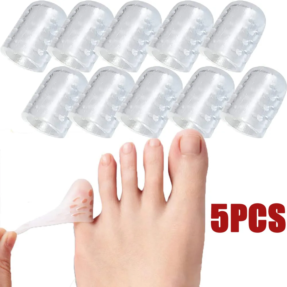 

3-10PCs Toe Protector Soft Silicone Breathable Foot Corns Blisters Toe Cap Cover Foot Care Tool Anti-Friction Toe Separators