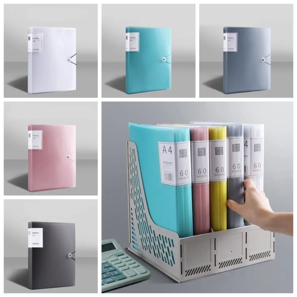 

Desktop Storage A4 File Organizer Large Capacity Waterproof A4 File Paper Folder Dustproof Multifunctional Document Holder