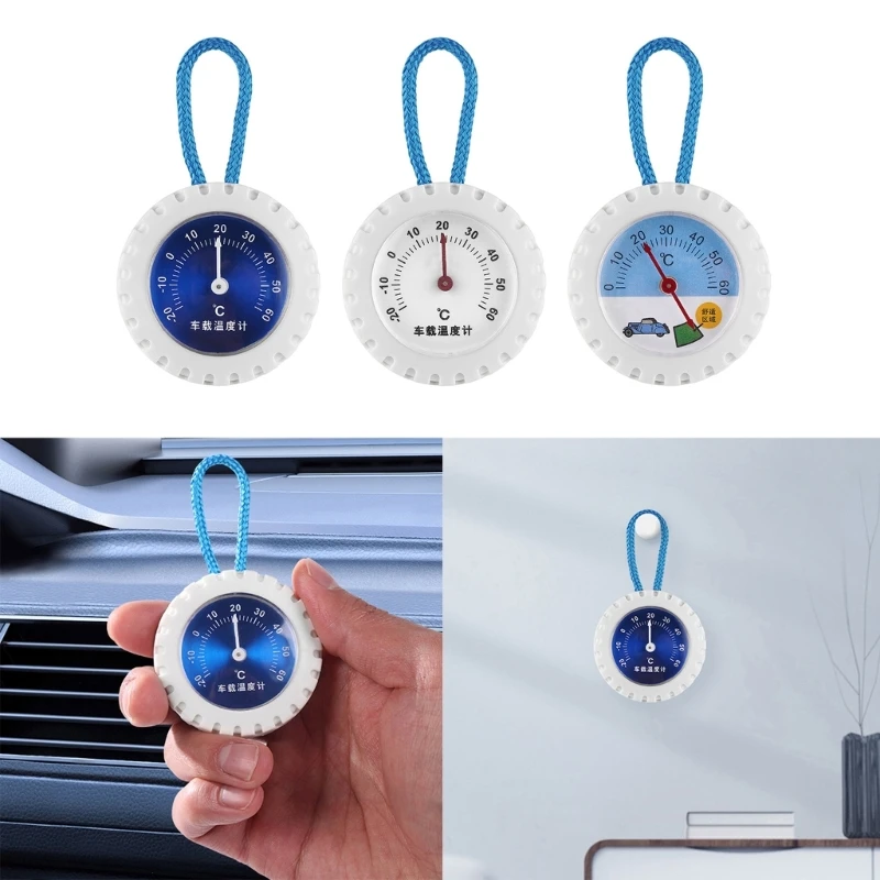 Automotive Temperature Gauge Car Interior Thermometer with Blue Dial Display Drop ship