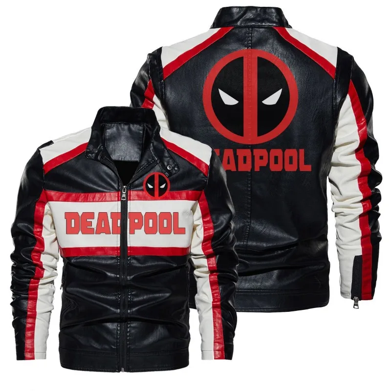 

Movie Deadpools 3 Adult Anime creative jacket man fashion casual Coat boy cartoon tops Winter warm clothing leather jackets 2024