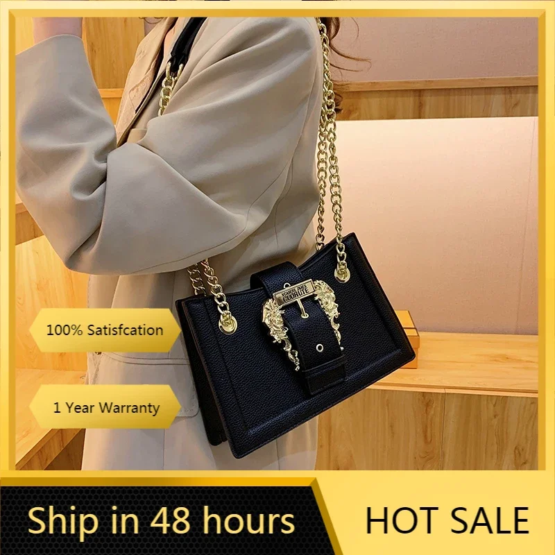 

Fashion Chain Bag for Women Designer Shoulder Bag Solid Color Pu Leather Ladies Bag Brand Women Trend Underarm Handbag Purse