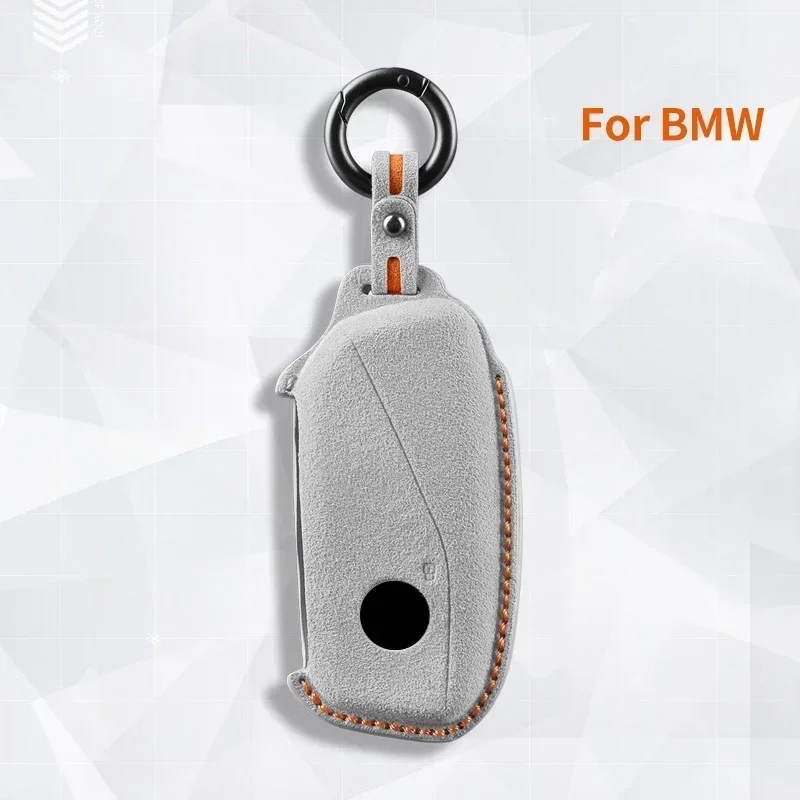 

Верхний замшевый чехол для автомобильного ключа, брелок для BMW i7 X7 G07 LCI iX I20 X1 U11 7 серии G70 G09 XM U06 G81 M3 2023, защита без ключа