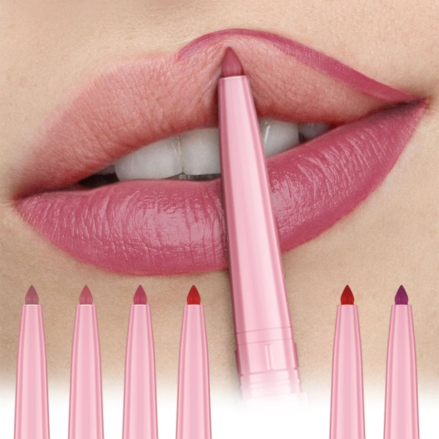 1PC Waterproof Matte Lip Liner Contours Lips in Shades Lipstick Natural Color Lip Korean Makeup Hydrating Lip Cosmetic Gifts