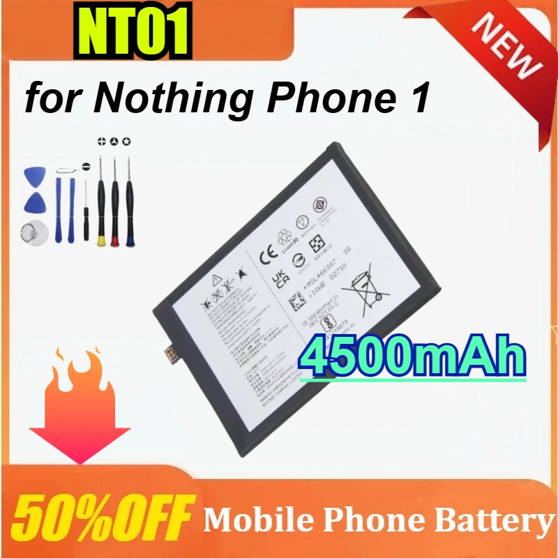 

New 4500mAh NT01 Replacement Lithium Polymer Battery for Nothing Phone 1 for Nothing Phone ONE Mobile Phone Batteries