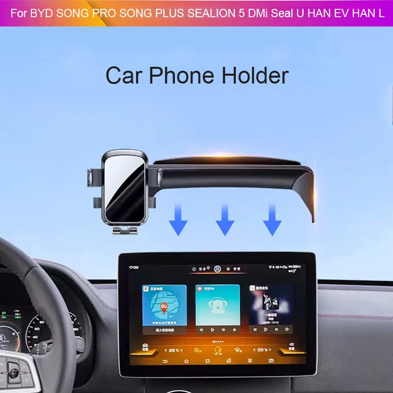 Car GPS Screen Navigation Stand For BYD SONG PLUS SEALION 5 6 SEAL U SONG PRO SONG L HAN EV HAN L Special Phone Holder Modify