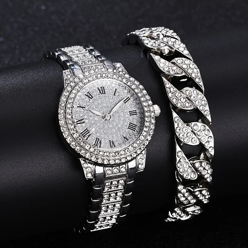 Relojes de diamantes de imitación para mujer, relojes de pulsera dorados para mujer, marca de lujo, relojes de pulsera para mujer
