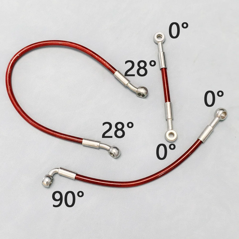 30cm-500cm Motorcycle Brake Hose Hydraulic DOT Line Cable 8mm 10mm Banjo for Suzuki Kawasaki Yamaha Pipe Line Braided oil hose