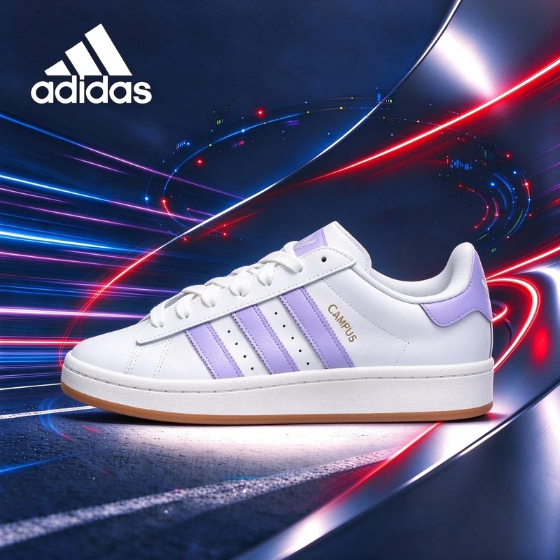 adidas Campus 00s Crystal White Violet Tone Purple Suede Sneakers Gum Sole Retro Trainers Women JQ7768