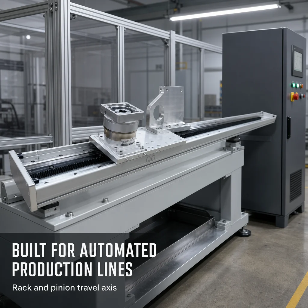 Open And Bellows Covered Rack Drive Linear Module With Guide Rails For Dusty Machining Automation Equipment