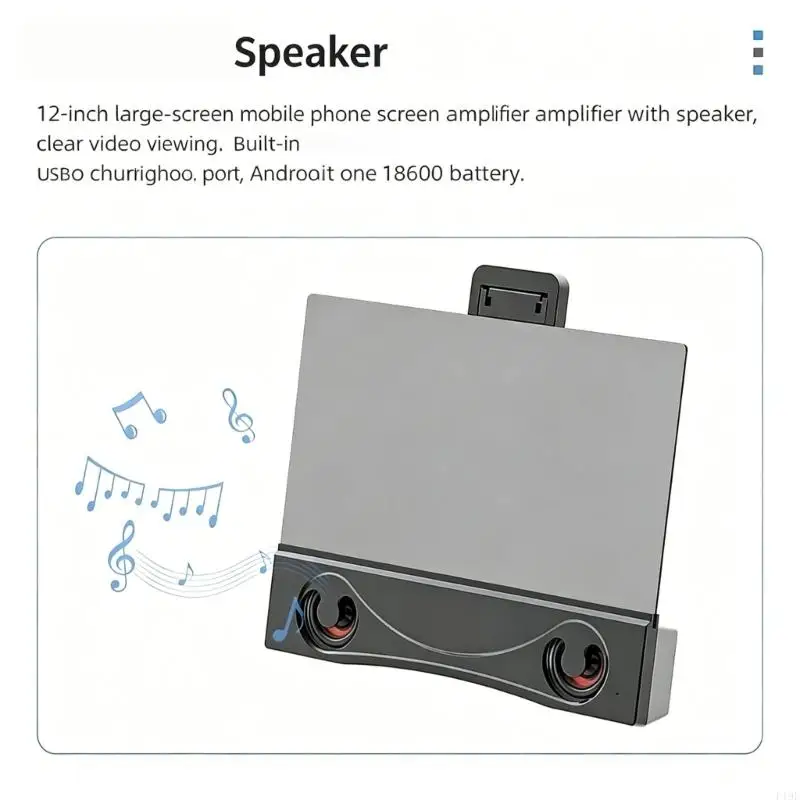 Portable Bluetooth-compatible Screen Magnifier For Phones With 2-3X Magnification Ergonomic Design To Reduce Neck Strain F19E