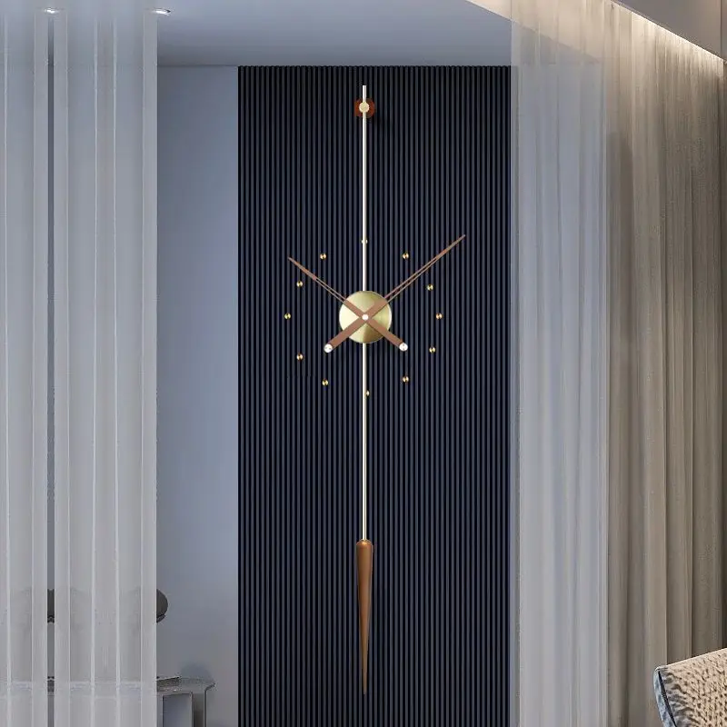 Luxury Silent Wall Clock Modern Living Room Wall Watch Simple Bedroom Silence Pendulum Clock Home Art Decoration Accessories