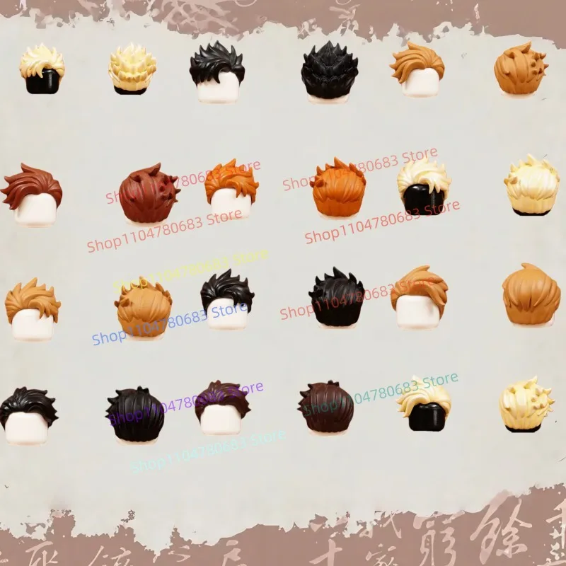 

MOC Building Blocks, Mini Anime & Game Character Dolls with Hairstyle Accessories, Assembleable Ornaments, Collectibles & Gifts