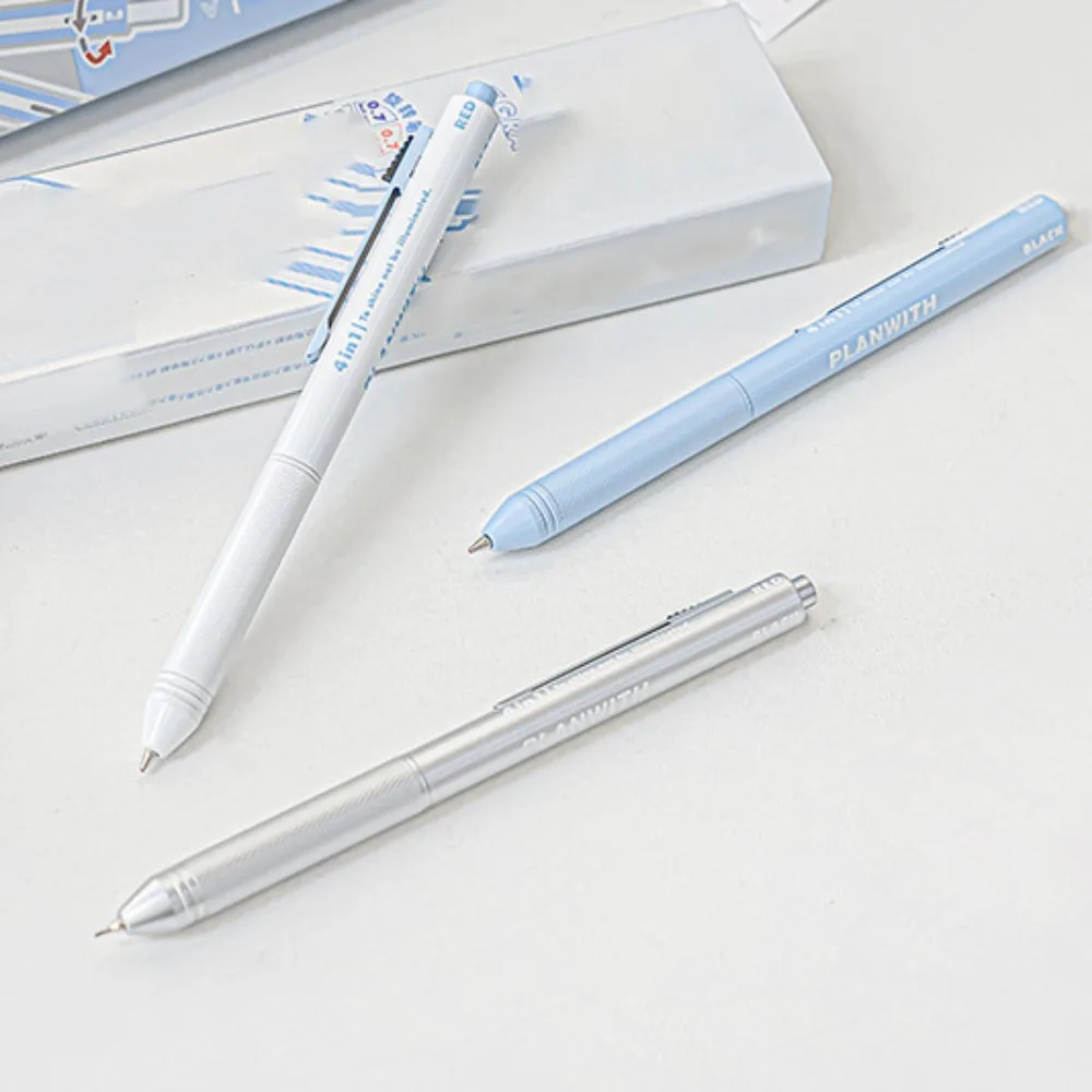 

Multifunctional Four in One Ballpoint Pen 0.5mm Lead Core Stationery Four-color Gravity Pen Pencil Creative