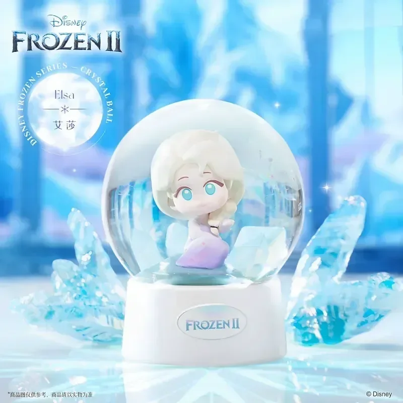 Disney Frozen Serie Crystal Ball Blind Box Figure Collect Lucky Mystery Box Desktop Decor Girl Birthday Gift