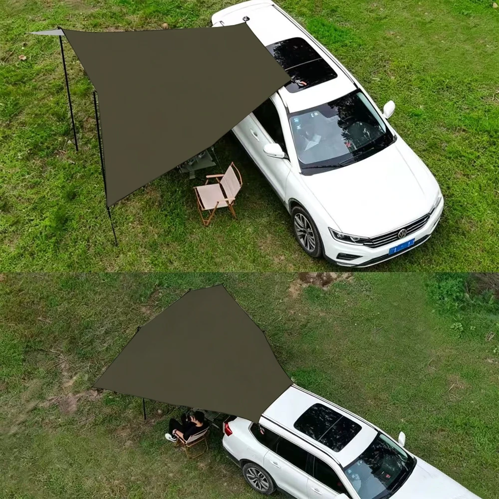 Sonnenschutz-Zelt für Auto-Seitenwand in Fledermausform, Silberbeschichtetes Wasserdichtes Tuch, Wasserdicht, für Outdoor-Camping, SUV-Box-Typ Auto-Heckabdeckung – Detail 7