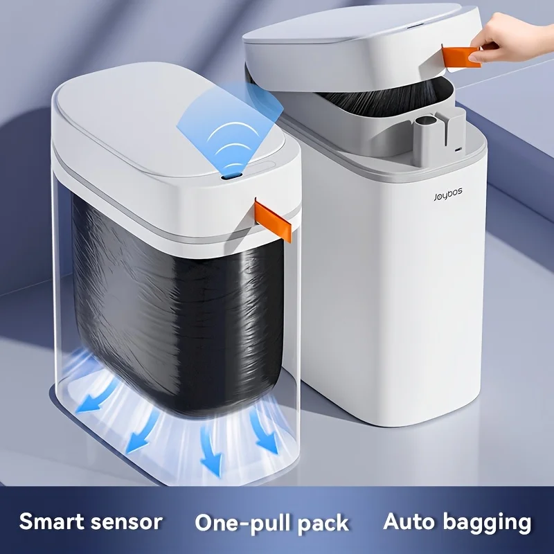Smart Sensor Garbage Bathroom Trash Can Automatic Adsorption Bag Household Toilet Induction Waterproof Garbage Can Home Supplies