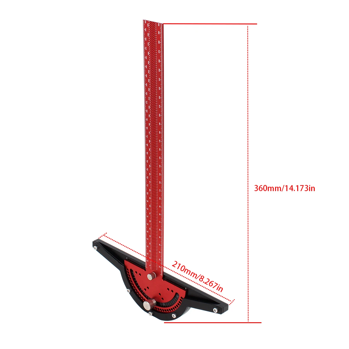 Multi Angle Scribing Ruler 0-70 Degree Protractors Measuring Gauge T-type Woodworking Scribe Aluminum alloy Line Drawing Marking