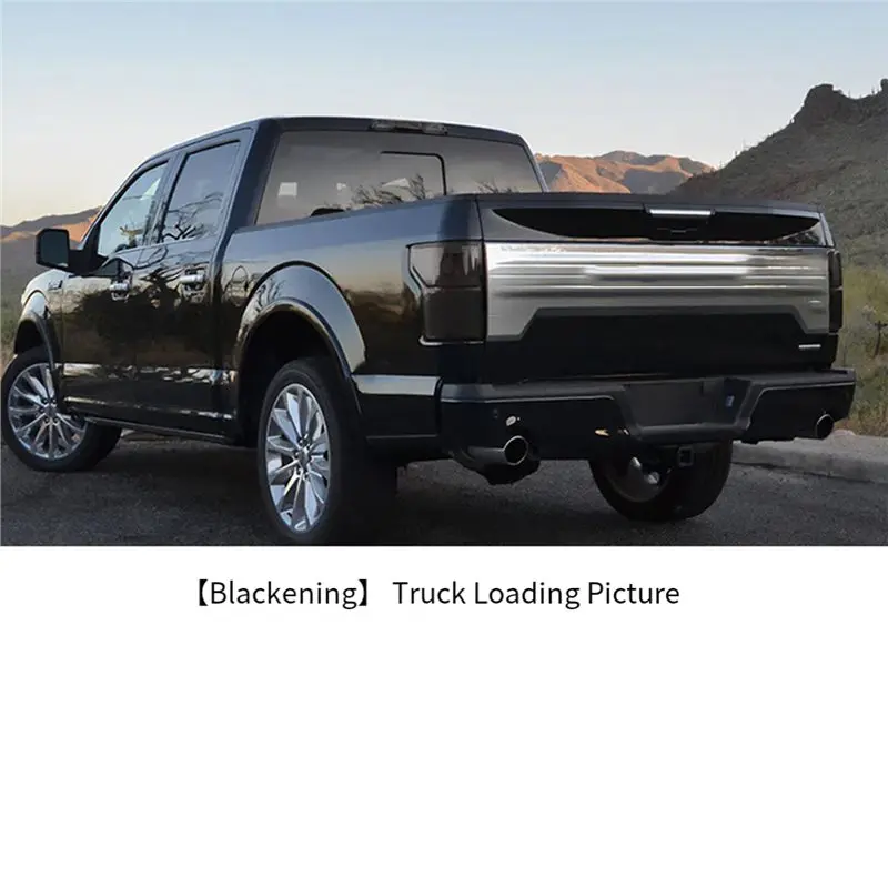 For Ford F-150 Pickup 2015-2020 1 Pair Car Taillight Cover Brake Lamp Trim Smoked Black Tail Light Cover