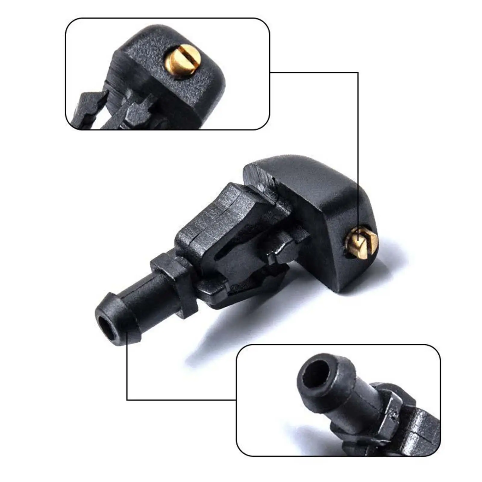 2Pieces Front Windscreen Wiper Washer Nozzle for Ford F-150 2004-2013