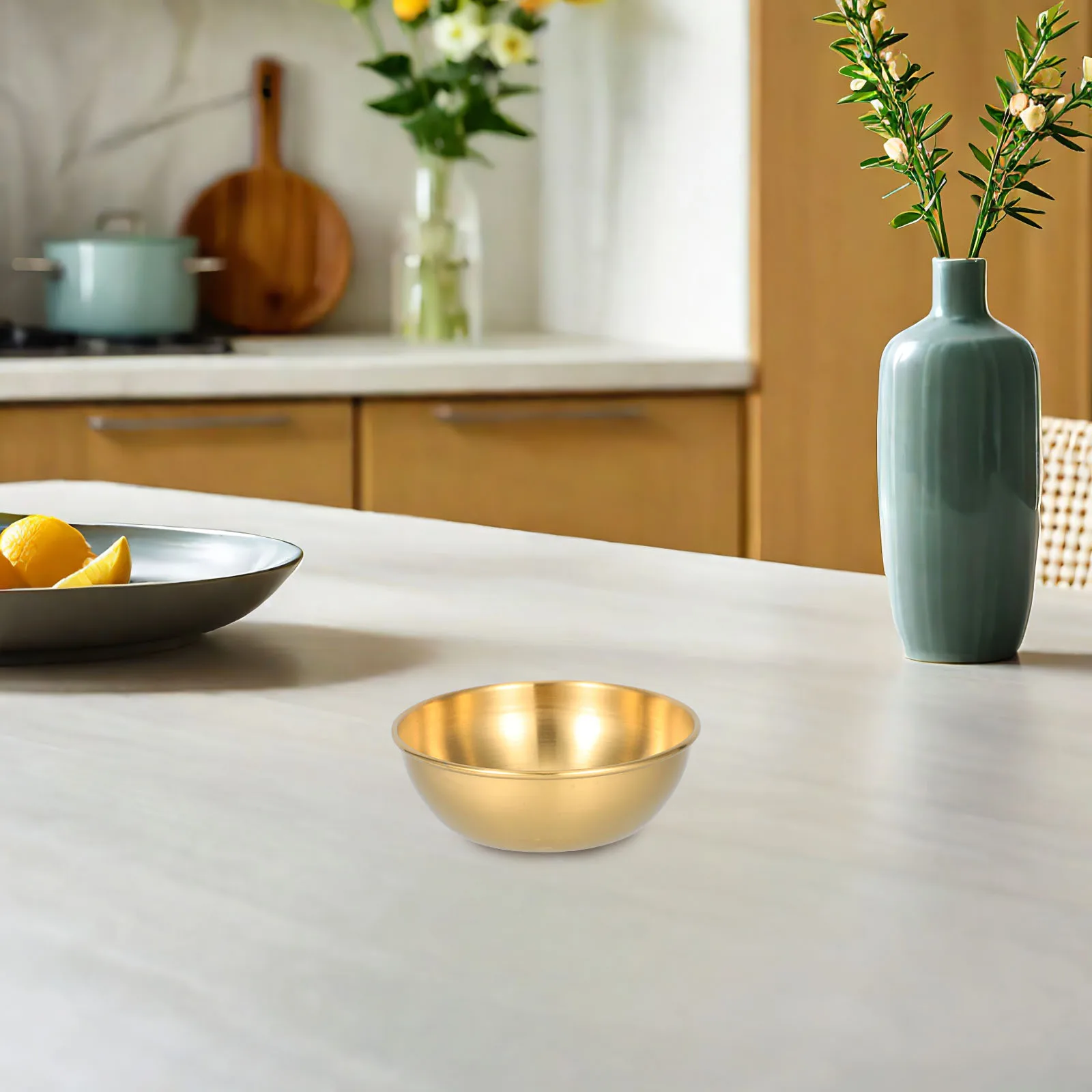 

6Pcs Stainless Steel Round Sauce Dishes Mini Bowls Small Metal Plates for Dips Spices Condiments Serving Party Appetizer Use