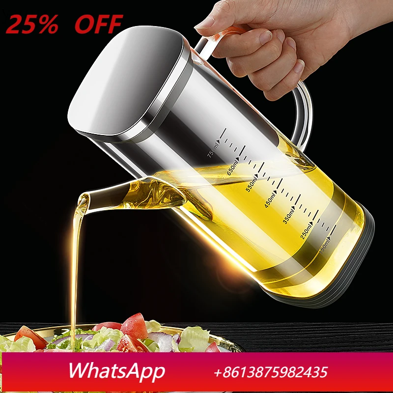 LMM high borosilicate glass oil tank anti-smashing -20 ℃~ 150 ℃ oil-resistant pan dust-proof kitchen sauce container
