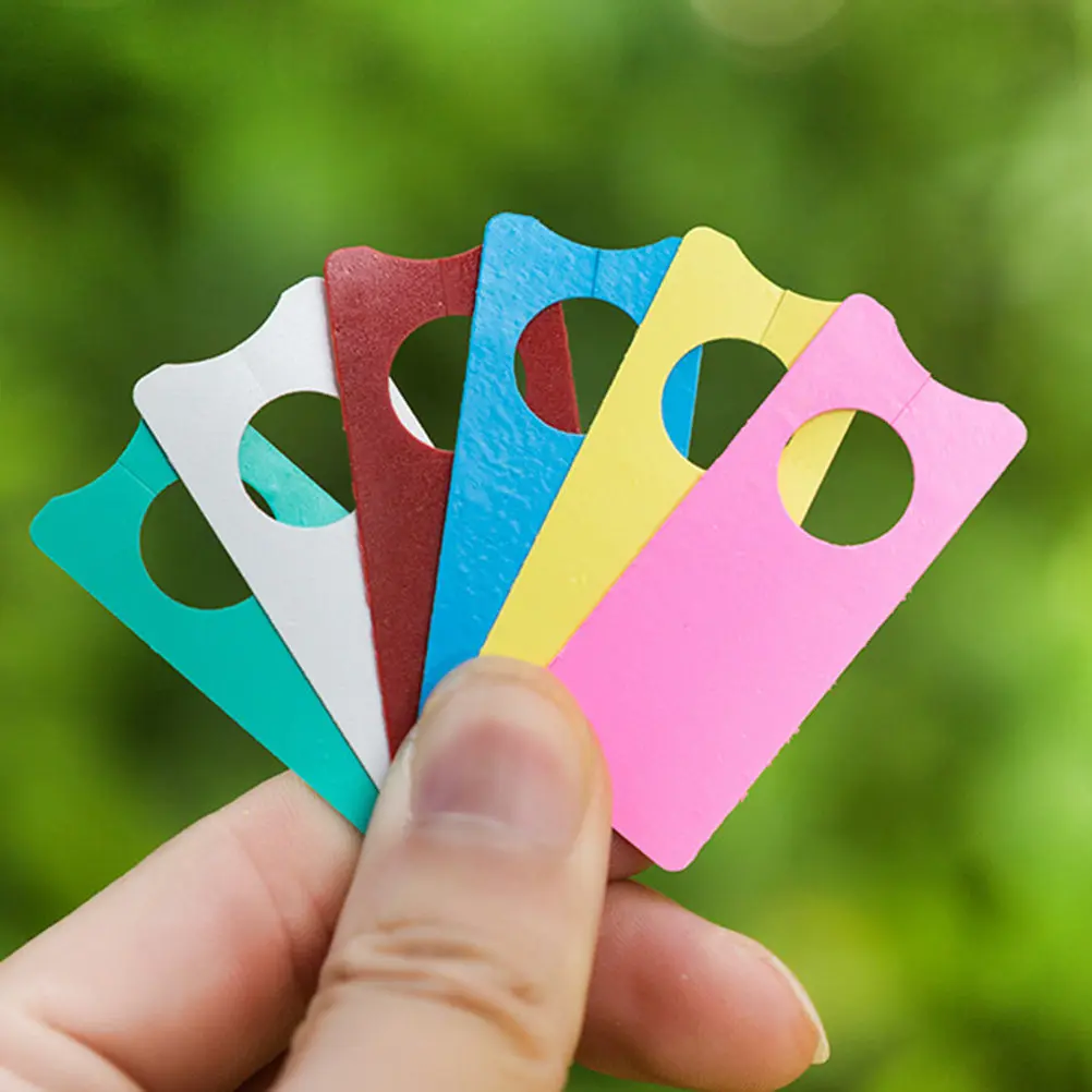 500Pcs Writable Plastic Gardening Plant Tags Hanging Collar Style Uv Resistant for Botanical Garden Greenhouse Rows Labeling