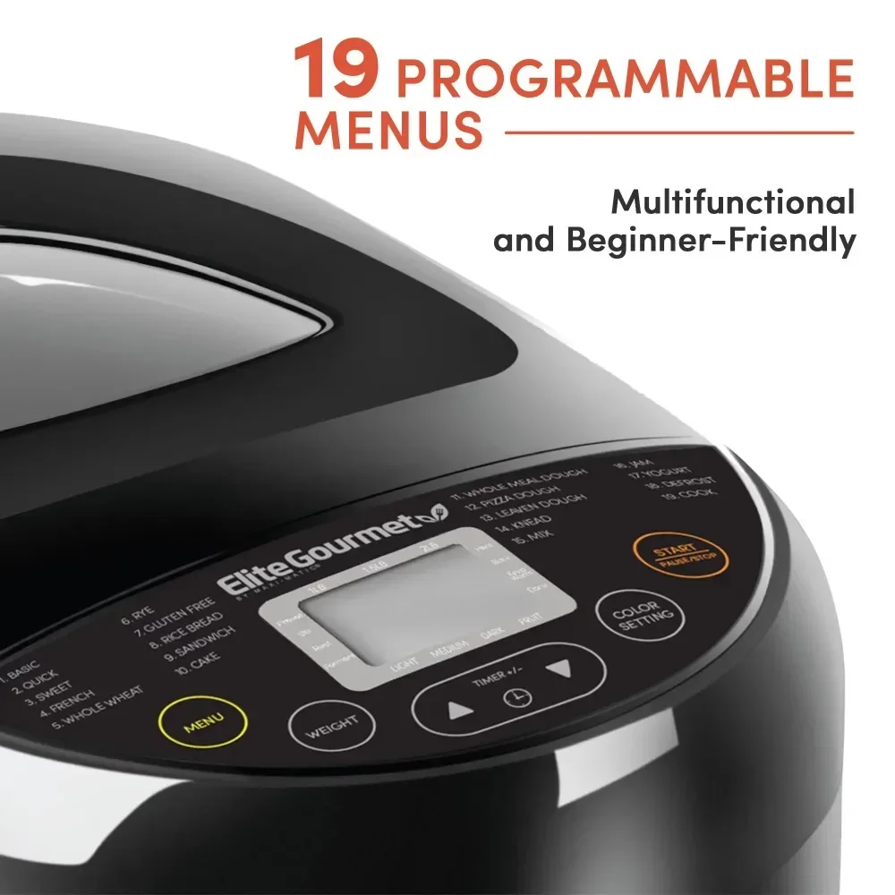 Elite Gourmet 2lb Programmeerbare Broodbakmachine Machine