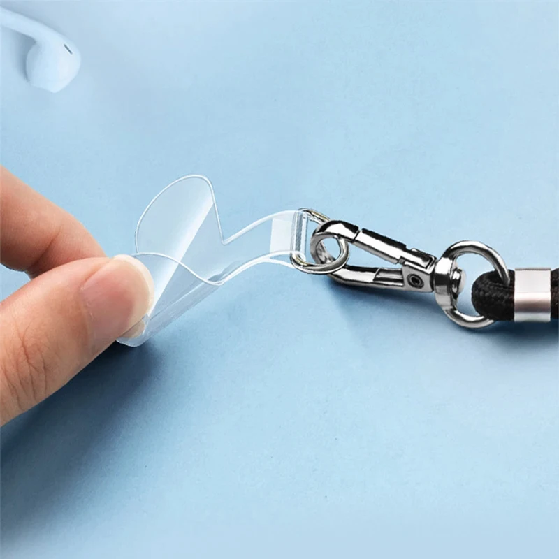 5/10Pcs New Transparent Mobile Phone Lanyard Straps Patch Replaceable Fixed Card Shell Connection Pendant With Lanyard Hole