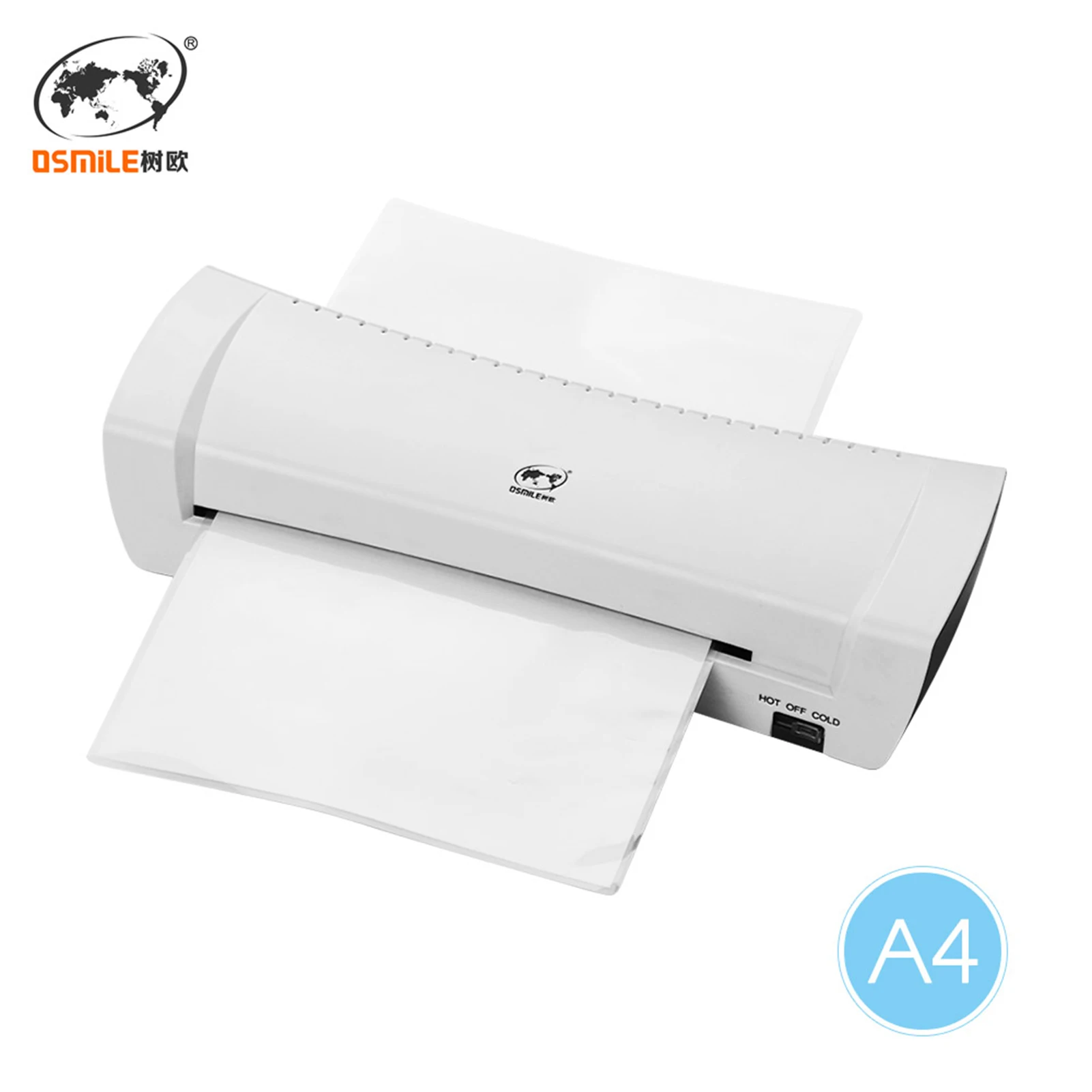 OSMILE SL200 Laminator Machine Hot and Cold Laminating Machine Two Rollers A4 Size for Document Photo Picture Credit Card School