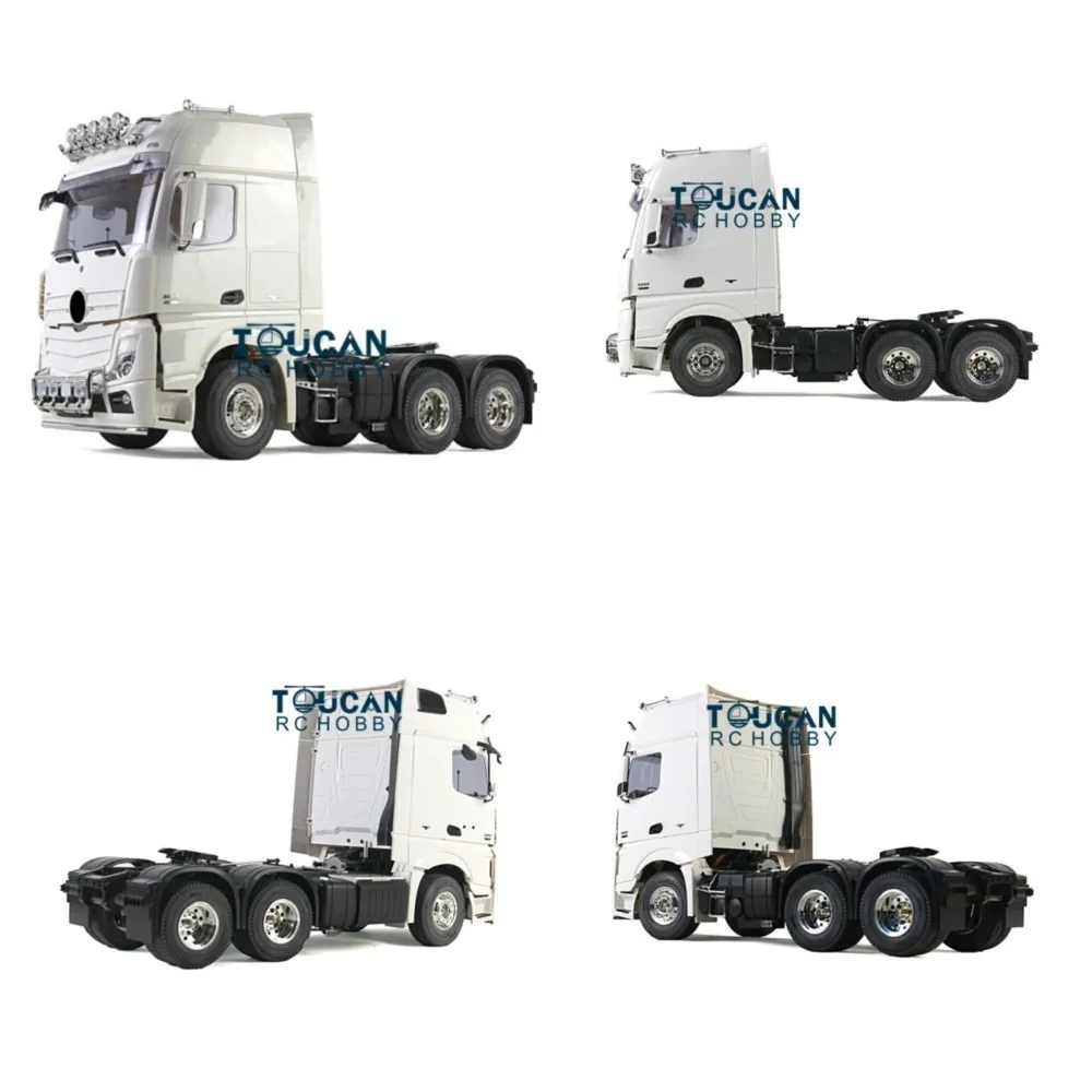 US Stock KIT RC 3Axles Highline Tractor Truck Motor Unpainted 1/14 Radio Control Cars Trailer Construction Vehicle DIY Model Toy