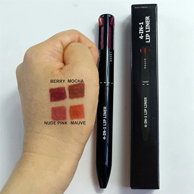 Matte Lip Liner Show Whiteness Color Development Full Comfortable Keep Makeup 4-in-1 Lip Liner Velvet Texture Do Not Pull