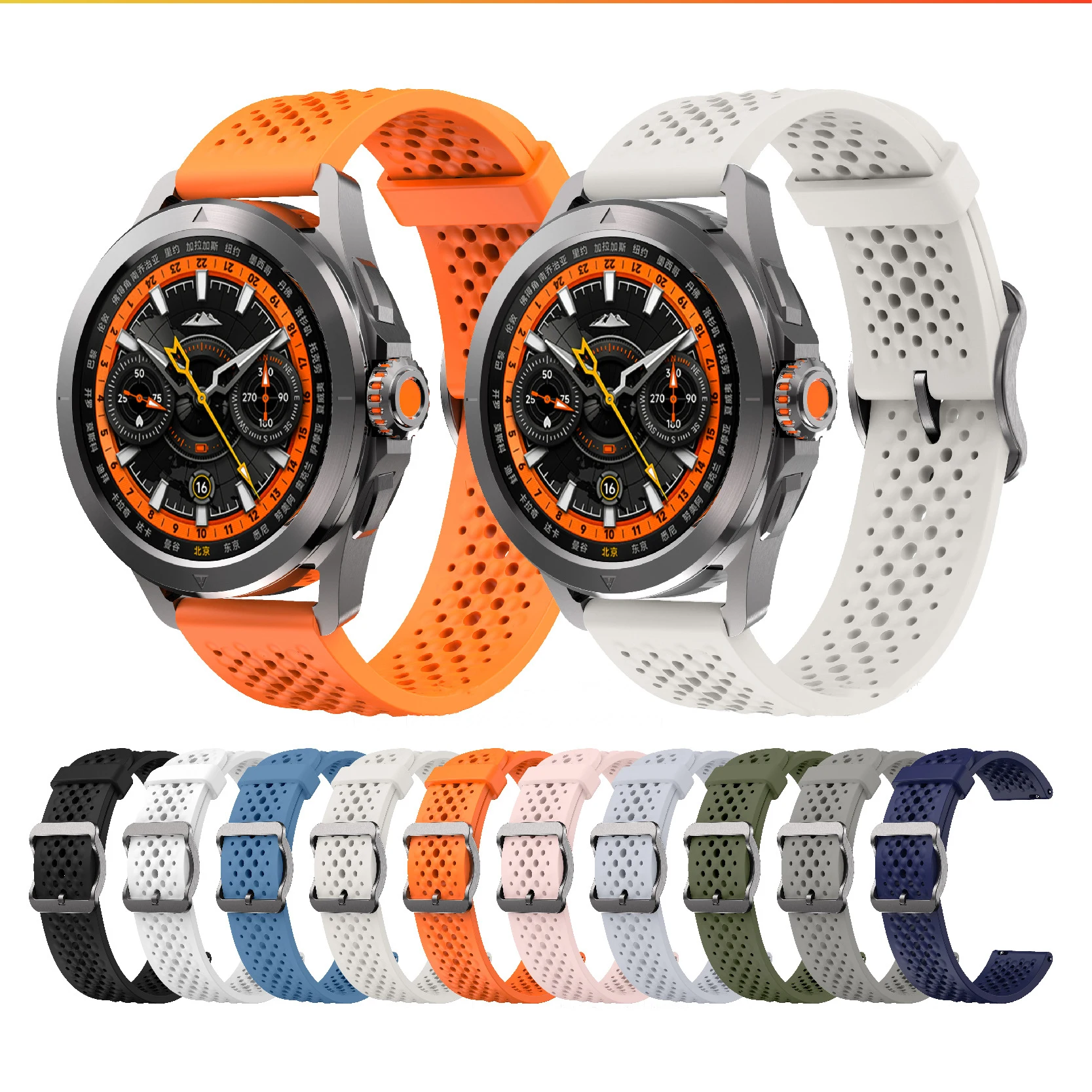 For Amazfit GTR 4 Smartwatch Strap 22mm Silicone Sport Band For Amazfit GTR 3/3 Pro/2 2E/Pace/Stratos 3 2S 2/Bip 5 Bracelet Belt