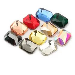 wholesale 6*8mm rectangle DIY Flat Back Nail Rhinestone Special Shaped Crystals Art Stones 3D Personalized Decoration