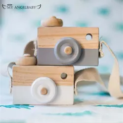 Cute Nordic Hanging Wooden Camera Toys Kids Toy Gift 9.5*6*3cm Room Decor Furnishing Articles Wooden Toys For Kid