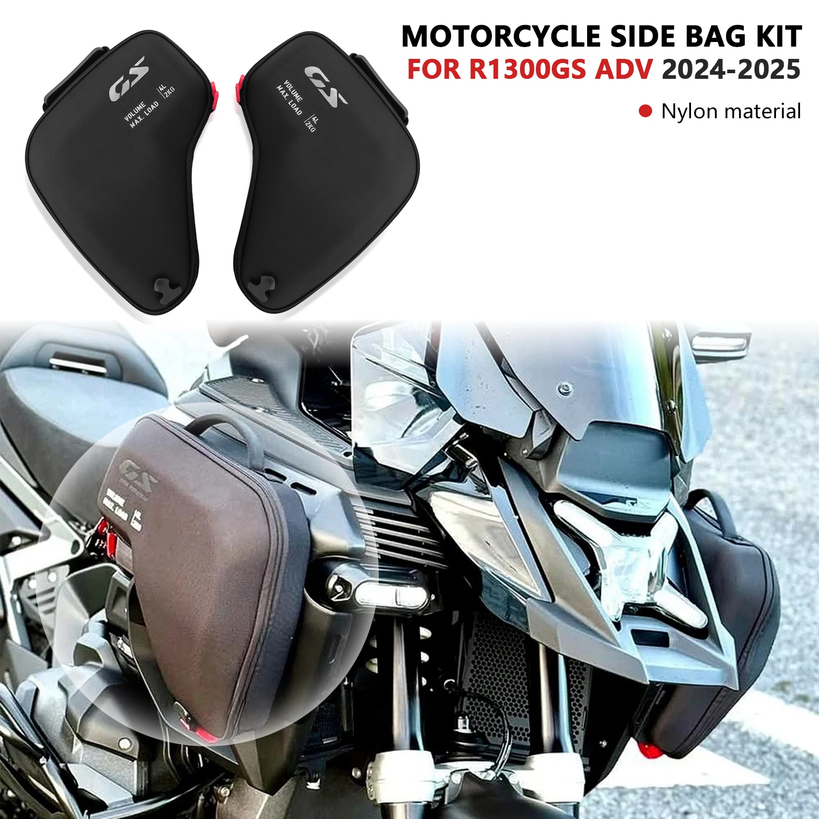 FOR R1300GS Adventure Radiator Cowl Bag Set Fairing Left Right Radiator Cowl Bags Waterproof For R1300GS ADV R1300GSA 2024-2025