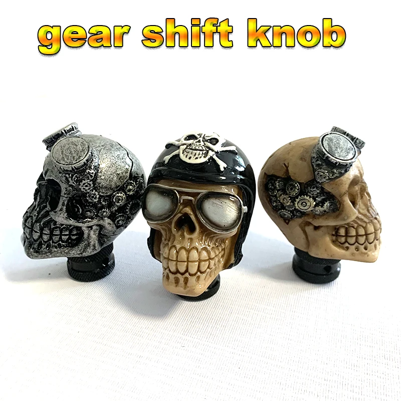 

Universal Skull Head Gear Lever Gear Shifts Knob Skeleton Shape Gear Shift Knob Manual Transmission Gear Shifts Knob ﻿