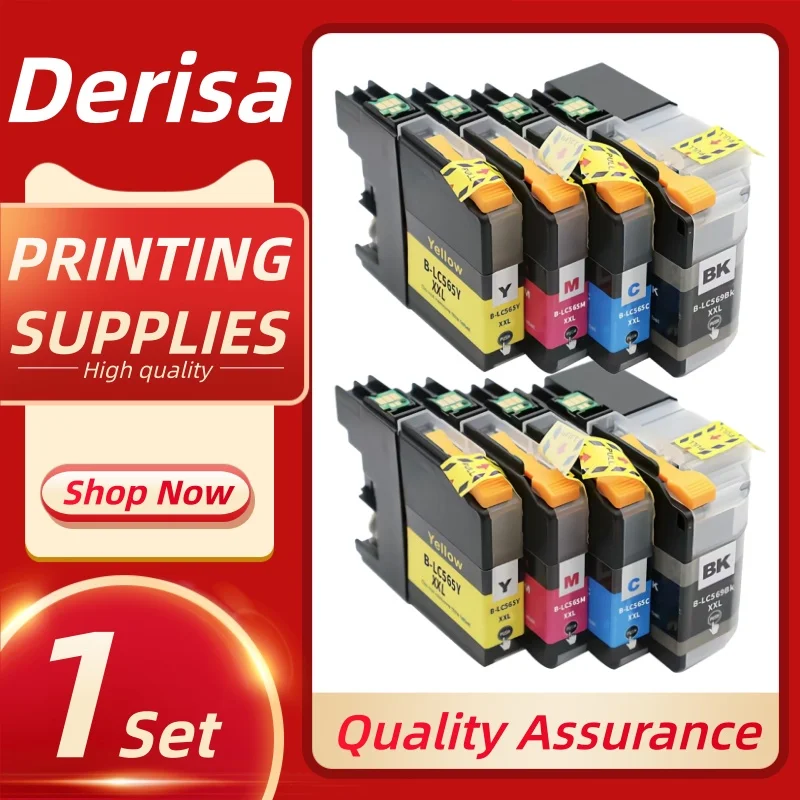 

1 комплект совместимых картриджей LC569 LC569XL LC565 LC565XL для принтеров Brother MFC-J3520 MFC-J3720