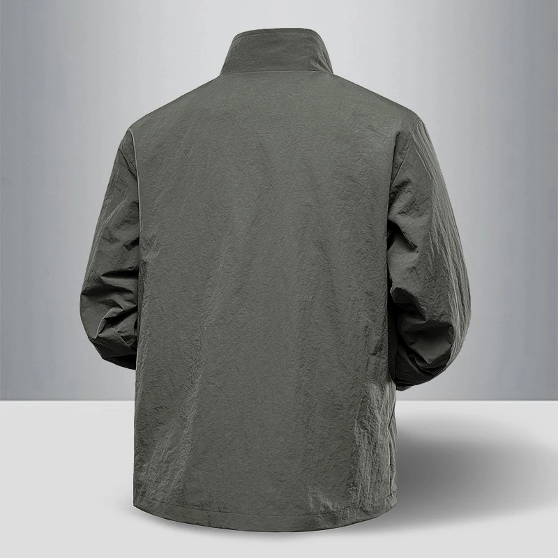 Veste d'automne à col montant pour hommes, ample, pour sport de chasse, randonnée, alpinisme, coupe-vent, tactique de Camping, veste décontractée