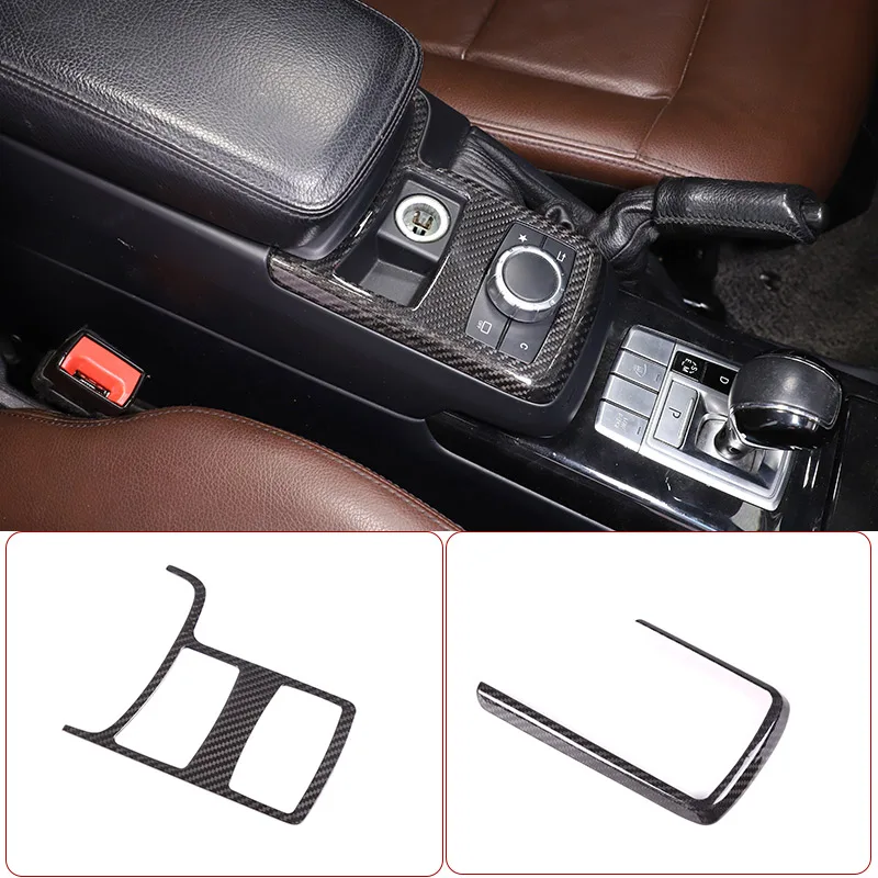 For Mercedes-Benz G Class W463 2012-2018 Real Carbon Fiber Car Center Console Mode Button Panel Frame Sticker Car Accessories