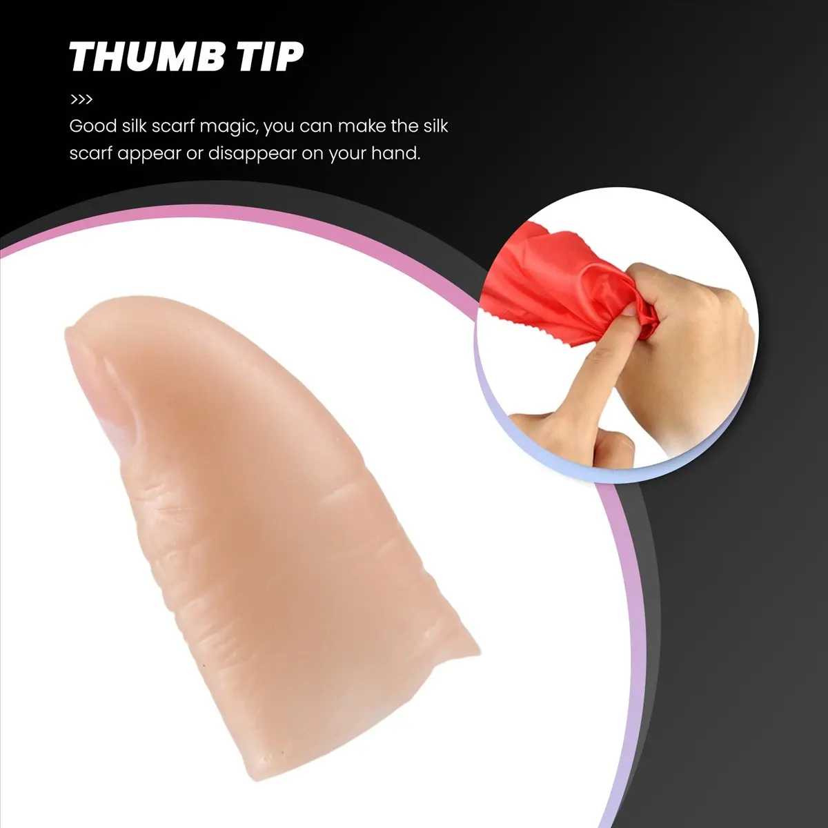 Compatible Soft Thumb Tip Finger Fake Magic Trick Vinyl Toy Funny Prank