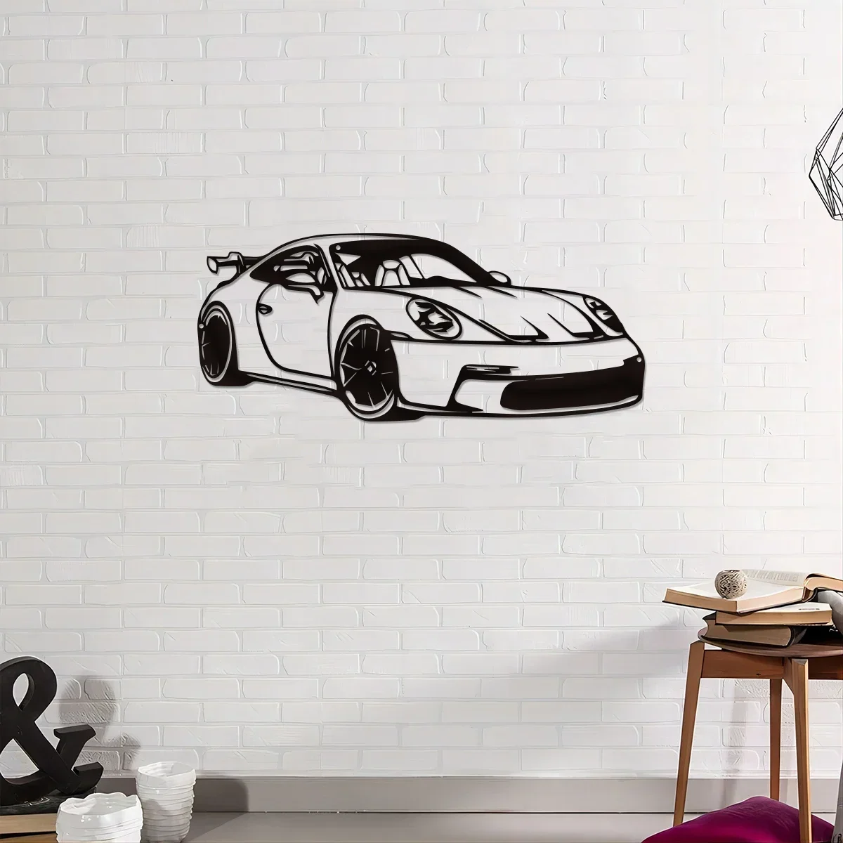 

1PC Metal Wall Art 911 Front Metal Car Silhouette Wall Art, Metal Wall Art Decor, Gift For Car Lovers, Car Guy Gifts,