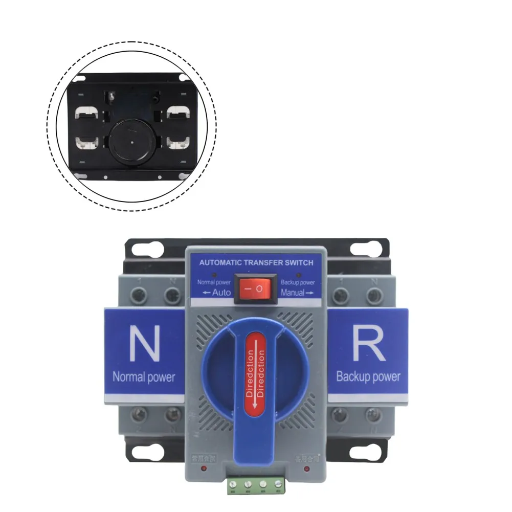 220V 2P Blue Dual Power Automatic Transfer Switch for Uninterrupted Power in Offices Hospitals Data Centers 50Hz 60Hz