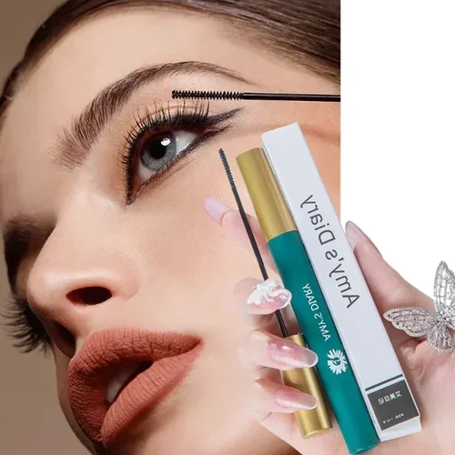 Imagen 2 del producto Máscara de pestañas resistente al agua, sin manchas, marrón, rizador Natural, cepillo fino, máscara ultrafina, rizo, alargamiento grueso