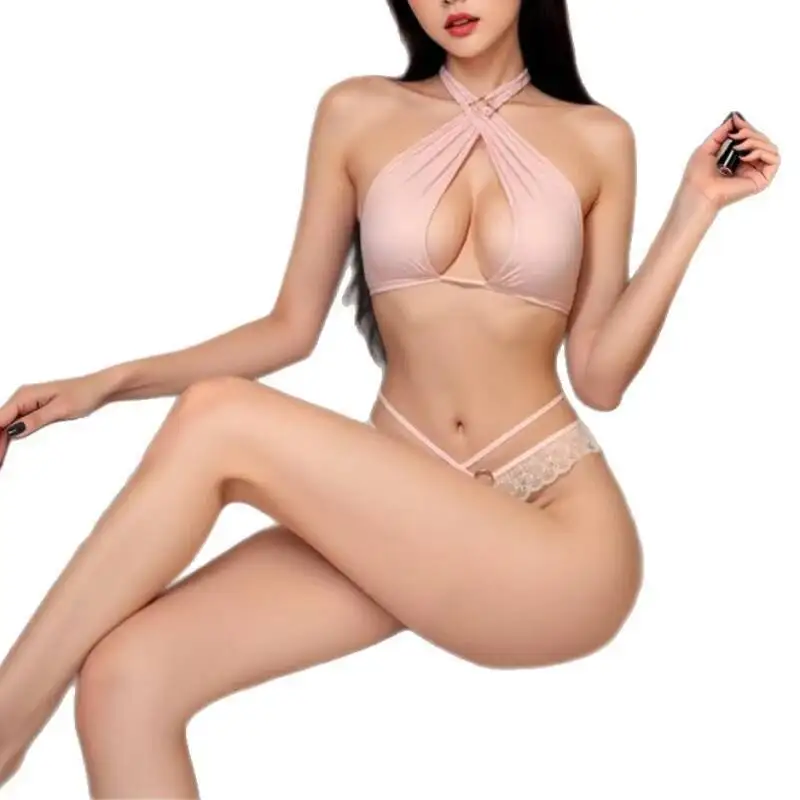 المثيرة جنسي الملابس الداخلية هجوم سريع الرغبة ثلاث نقاط ملابس السباحة مع الصدر المكشوف مجموعة مغرية جريئة ملابس ساخنة جدا الإناث