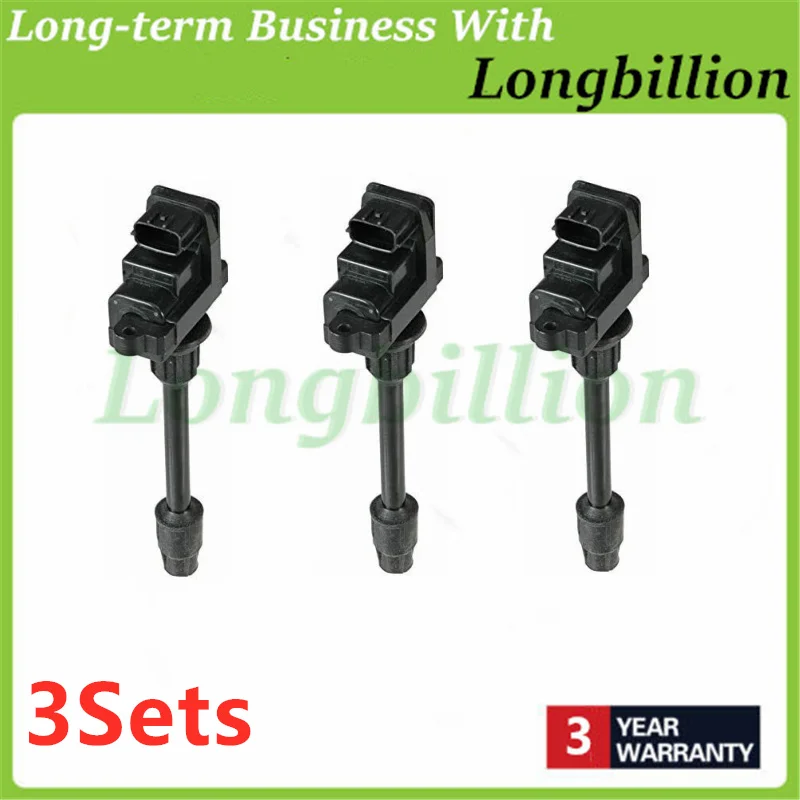 3Sets High Quality Ignition Rear Coil for INFINITI I30 NISSAN MAXIMA QX II A33 III A32 22448-31U01 22448-31U11