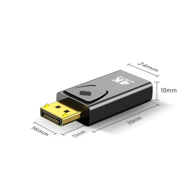 Adaptador Compatible con DP a HDMI, 4K, 40Hz, macho-hembra, Displayport para ordenador portátil, PC